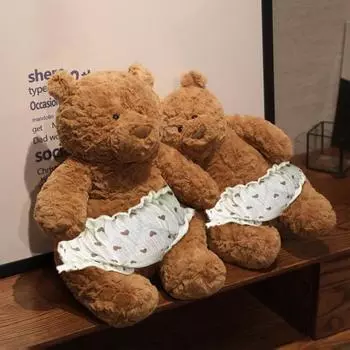 Милые куклы-медведи с трусиками Мягкие игрушки Плюшевый плюшевый мишка Плюшевая игрушка Друг для сна Обнимашки Мягкие игрушки Компаньон Подарки на Рождество и день рождения 28cm Bear