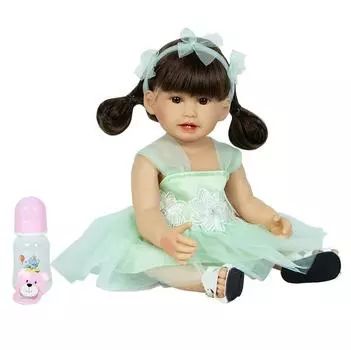Милые куклы Reborn для маленьких девочек, 55 см, полностью силиконовые виниловые куклы KEIUMI, реалистичные угловые куклы для новорожденных, игрушка Bebe Reborn, подарки на день рождения