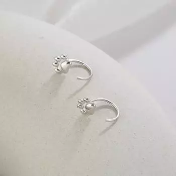 Милые маленькие серьги-гвоздики в виде кошачьих когтей для женщин, простые серьги-гвоздики в виде маленьких животных с милым принтом лапок, студенческие серьги