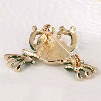 Милые маленькие значки в виде лягушки, брошь на воротник рубашки, булавка, ювелирные изделия, подарок для женщин и мужчин зелёный