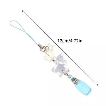 Милые милые цепочки для телефона, креативная подвеска в виде бутылки с напитком, ремешок для телефона для девочек, Y2K, ремешок для мобильного телефона, брелок розовый