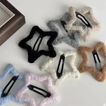 Милые милые девушки пентаграмма шпилька корейская мода челка боковая заколка сломанные волосы упорядочить BB клип головной убор челка клип аксессуары кофейный