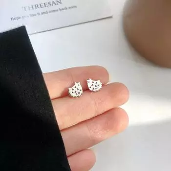 Милые милые маленькие серьги в виде ёжика, маленькие серьги в виде животных, маленький темперамент, простой дизайн, новый стиль