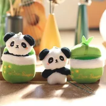 Милые милые тапочки, подвеска в виде маленькой панды, плюшевая игрушка, кукла, сумка, подвеска, брелок, тряпичная кукла 12cm