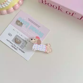 Милые милые заколки для волос в виде щенков, мультяшные животные, боковые челки, заколки, заколки для волос для женщин и девочек, аксессуары для волос в подарок