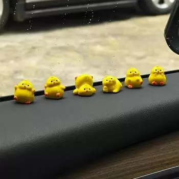 Милые мини-цыплята, аксессуары для приборной панели автомобиля, забавные цыплята, зеркало заднего вида автомобиля, украшения для интерьера, волшебный сад, подарки для дома и автомобиля
