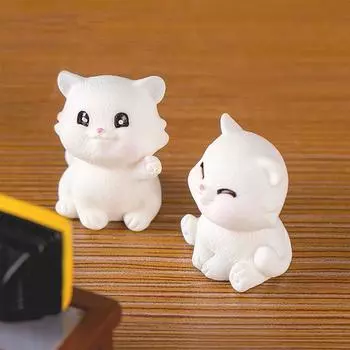 Милые мини-фигурки кошек, поделки из смолы, фигурки котят, миниатюрный декор для домашнего офиса и рабочего стола Style 1