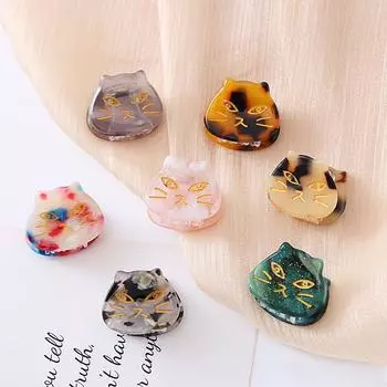 Милые мини-кошачьи коготки для волос женские и женские многофункциональные ретро-нескользящие акриловые зажимы для волос для тонких волос