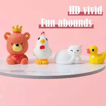 Милые мини-животные Игрушки Случайный цвет Действие Сюрприз Фигурки Конфеты Фальшивая Догадка Для детей Прилив Подарок A0F6 Color mixing-10pcs