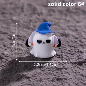 Милые миниатюрные фигурки из микропейзажа на Хэллоуин, поделки из смолы, мини-украшения для сада фей, милые украшения в виде тыквы-призрака