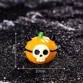 Милые миниатюрные фигурки тыкв на Хэллоуин, поделки из смолы, микропейзажи, домашний декор, интерьер автомобиля, настольные украшения, праздничные подарки