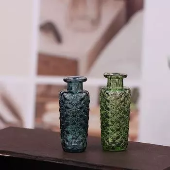 Милые миниатюрные стеклянные банки, украшения, миниатюрный кукольный домик, мини-стеклянные бутылки, мебель для кукольного домика, украшения, аксессуары для ювелирных изделий своими руками синий