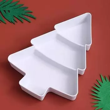 Милые миски, рождественская елка, фруктовая тарелка, украшения для рождественской вечеринки, домашняя фруктовая тарелка, Навидад Ноэль, Натал, рождественские подарки, С Новым годом 1PCS белый