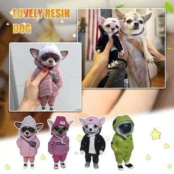 Милые модные куклы ручной работы Mogwai, чихуахуа, шарпей, собака, статус, домашний декор, статуэтка, аксессуары, декоры One Size