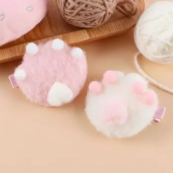 Милые модные заколки для волос в виде кошачьих лапок для женщин и девочек, плюшевые заколки-утиные носы, милые геометрические заколки для волос в стиле Лолиты, детские заколки BB
