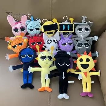 Милые мягкие игрушки, плюшевые игровые персонажи, куклы для фанатов и друзей, красочные мягкие игрушки с героями мультфильмов фиолетовый