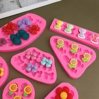 Милые мультяшные цветы, банты, пчелы, помадка, силиконовые формы, сделай сам, кексы, помадка, украшение торта, шоколадные конфеты, форма для выпечки A1