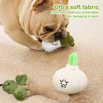 Милые мультяшные фаршированные овощи, игрушки для кошек, устойчивые к укусам, игрушки для собак, креативные игрушки для жевания и скрежетания зубами, товары для животных