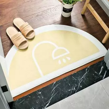 Милые мультяшные коврики для пола, противоскользящие коврики для дома, спальни, кухни, ванной комнаты, полукруглые дверные коврики, коврик для пола в комнате 30x60cm