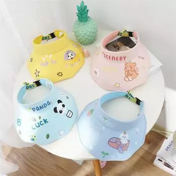 Милые мультяшные солнцезащитные шляпы с большими полями, УФ-лучи, детские уличные солнцезащитные пляжные кепки для мальчиков и девочек, детские регулируемые шапки, кепки синий