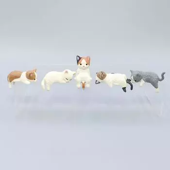 Милые мультяшные украшения для аквариума с кошкой, симпатичная искусственная фигурка кошки, монитор, край стола, креативные украшения