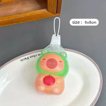 Милые мультяшные животные Капибара Игрушки для снятия стресса Креативные кавайные игрушки для снятия стресса Игрушки с медленным отскоком Игрушки для щипков Подарки на день рождения для детей A6