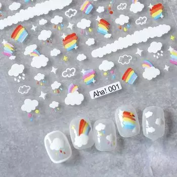 Милые мультяшные животные наклейки для ногтей самоклеящиеся слайдеры для дизайна ногтей наклейки DIY украшения для дизайна ногтей