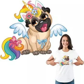Милые наклейки для собак, нашивки, новый дизайн, футболка «сделай сам», платья, термотрансферные термопереносные наклейки для одежды, хлопковая маска