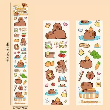 Милые наклейки Капибала мультяшная капибара сделай сам наклейка на руку дневник телефон блокнот альбом наклейка на холодильник