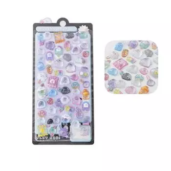 Милые наклейки-капли с животными и конфетами, эстетичные DIY игрушечные наклейки, забавные 3D декоративные наклейки, DIY скрапбукинг Style 1