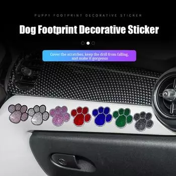 Милые наклейки на автомобиль с отпечатками лап, алмазные наклейки на лапы животных, собак, кошек, медведей, автомобильные экстерьеры, анти-столкновения, анти-царапины, декоративные наклейки