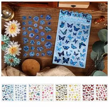 Милые наклейки с бабочками Винтажные наклейки Gooka Журнальные наклейки Подарок ученику Канцелярские принадлежности для школы и офиса