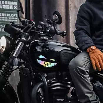 Милые наклоненные глаза, плохая улыбка, наклейки на автомобиль, наклейки на мотоцикл, забавный стиль кузова автомобиля, украшение, наклейка на окно, виниловая водонепроницаемая красный