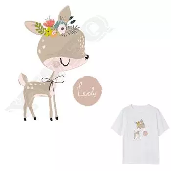 Милые нашивки с изображением оленя, наклейки на джинсы, значки, термопереводные картинки для одежды, деко, сделай сам, аппликации
