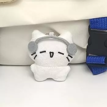Милые наушники, брелок для ключей в виде котенка, мини-плачущей кошки, плюшевой куклы, брелок для ключей в виде мультяшной собаки, пчелы, сумки, подвески, украшения для рюкзака