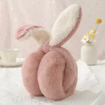 Милые наушники-вкладыши с ушками эльфа-кошки, женские зимние теплые наушники-вкладыши, термоусадочные плюшевые наушники-вкладыши, защита от холода на открытом воздухе, пушистые наушники-вкладыши