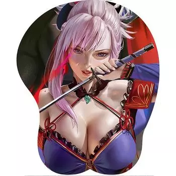 Милые нескользящие аниме сексуальные девушки 3D бедра мягкие коврики для мыши с подставкой для запястий игровой коврик для мыши для мужчин синий