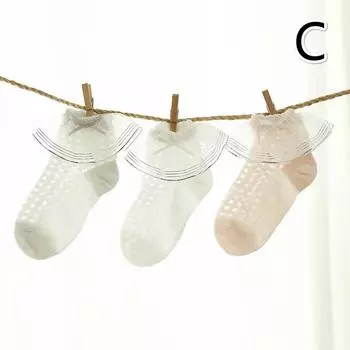 Милые носочки с кружевом и бантом для девочек, детские носки-мини с кружевом для детей 1-3 лет, детские носки для девочек, модные аксессуары для одежды, украшение c