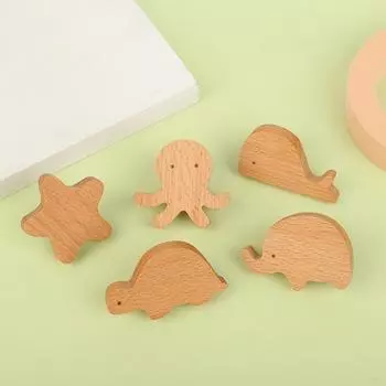 Милые облака, звезды, деревянные ручки для мебели, для шкафов и ящиков, дверные ручки, ручки для кухонных шкафов, деревянные дверные ручки A3