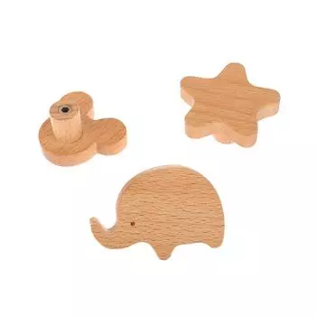 Милые облака, звезды, деревянные ручки для мебели, для шкафов и ящиков, дверные ручки, ручки для кухонных шкафов, деревянные дверные ручки as the picture