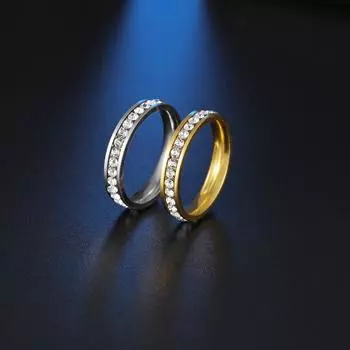 Милые обручальные кольца Love для женщин с микро-паве из фианита и кристаллами серебристого цвета, изящное кольцо, модные ювелирные изделия 6