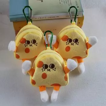 Милые печенья, забавные выражения, мини-плюшевый кошелек, подвеска, портативная сумка для хранения наушников, кошелек для монет, брелок