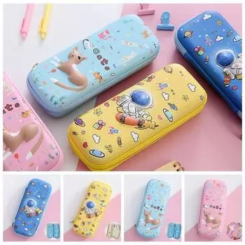 Милые пеналы с мультяшными рисунками, 3D-коробка для хранения канцелярских принадлежностей, прочные сумки для ручек в виде астронавта, детские style 3