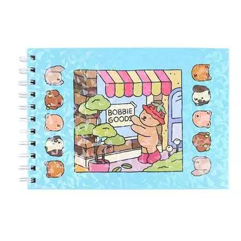 Милые персонажи-животные Книжка-раскраска Детская книжка-раскраска Тема животных Книга для граффити Раскраска Bobbie Goods синий