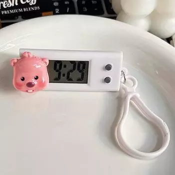 Милые петлевые подвесные цифровые электронные часы рюкзак брелок сумка кулон многофункциональные электронные часы мини-часы таймер подарок