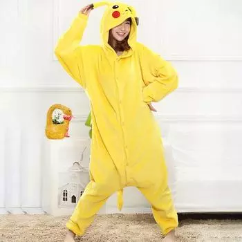 Милые пижамы с длинными рукавами, одежда для сна, карнавальный костюм для взрослых, унисекс, комбинезоны для Хэллоуина S жёлтый