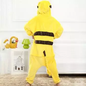 Милые пижамы с длинными рукавами, одежда для сна, карнавальный костюм для взрослых, унисекс, комбинезоны для Хэллоуина S жёлтый
