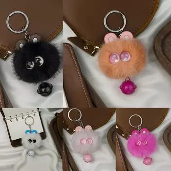 Милые плюшевые брелки с шариками, симпатичный брелок с подвеской для женщин и девочек, чехол для наушников, аксессуары для украшения рюкзака оранжевый