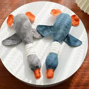 Милые плюшевые игрушки для собак, игрушка-пищалка для утки, щенка, звук дикого гуся, жевательная игрушка для маленьких, средних и больших собак, игрушки для чистки зубов