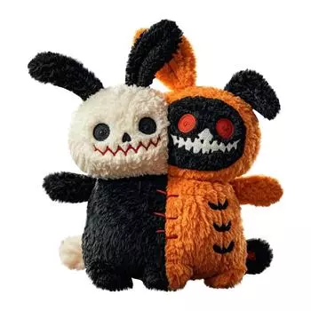 Милые плюшевые игрушки, мультяшные куклы, фигурки, детские подарки, плюшевые игрушки в виде двухголовых животных, праздничные подарки One Size белый